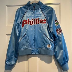 Women’s Philadelphia Phillies Cooperstown satin baseball jacket
